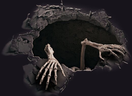 Skelton Hands Hole